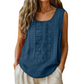 🍃☁️ 50% OFF! 🌿Cotton Linen Embroidered Tank – Breathable & lightweight – All-day comfort.