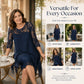 👗✨ LIMITED TIME 50% OFF! 🌹Women's Lace Splicing Midi Dress – Delicate lace & 3/4 sleeves – Effortless romance for any occasion.