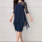 👗✨ LIMITED TIME 50% OFF! 🌹Women's Lace Splicing Midi Dress – Delicate lace & 3/4 sleeves – Effortless romance for any occasion.