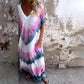 🎨✨ LIMITED TIME 50% OFF! 🦋V-Neck Printed Maxi Dress – Unique pattern & flattering drape – Stand out with effortless grace.
