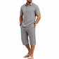 🌊☀️ LIMITED TIME 50% OFF! 👕Men's Summer Shirt & Crop Pants Set – Breathable linen & relaxed fit – Stay cool on sunny days.