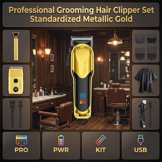 💈 50% OFF NOW! ⚡ Professional Men's Electric Hair Clipper Set – Titanium Precision Blades, Smart LED Display, Cordless & All-in-One Grooming Kit ✂️