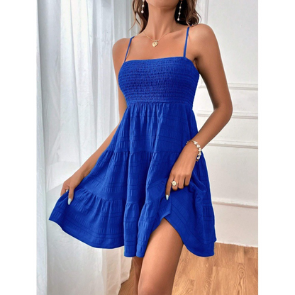 🧵💃 LIMITED TIME 50% OFF! 🌸Sleeveless Smocked Dress – Stretchy comfort & flattering silhouette – Move freely and look great.