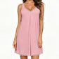 💤🌸 LIMITED TIME 50% OFF! 🌙Lace V-Neck Nightdress – Soft modal & comfy loose fit.