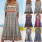 👗✨ LIMITED TIME 50% OFF! 🌸Bohemian Print Dress – Feminine ruffles & delicate waist tie – Elevate your everyday elegance.