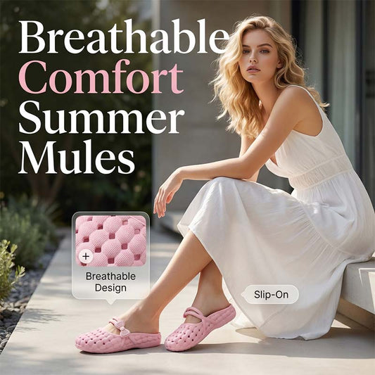 👡 50% OFF NOW! 🌸 Women's Closed-Toe Breathable Mules – Ultra-Light EVA, Slip-On Comfort & Versatile Indoor-Outdoor Wear ✨