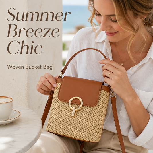 👒 50% OFF NOW! 👜 Women Straw Crossbody Handbag – Hand-Woven Natural Straw, 3-Way Styling & Lightweight Summer Chic ✨