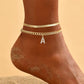 ✨💛 50% OFF! 🦋Dainty Layered Gold Initial Anklets – Elegant, Lightweight & Adjustable – Perfect for Everyday Charm & Gifting