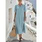 🌀✨ 50% OFF! 🌊V-Neck Dress with Side Slit – Flowy & graceful.