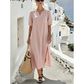 🌀✨ 50% OFF! 🌊V-Neck Dress with Side Slit – Flowy & graceful.