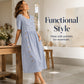 🌀☁️ LIMITED TIME 50% OFF! 👗Women's Casual Striped Relaxed Dress – Breezy fit & soft stripes – Perfect for effortless everyday style.