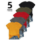 🎉 LIMITED TIME 50% OFF! 👕 5-Pack Versatile Solid Color T-Shirt – Premium Cotton, Classic Design & Everyday Essential 📦