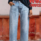👖🎞️ LIMITED TIME 50% OFF! 📐Retro Cropped Straight Jeans – Vintage wash & clean cut – Timeless denim style.