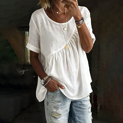 👚✨ 50% OFF! 🌀Asymmetrical Ruched Top – Edgy & chic.
