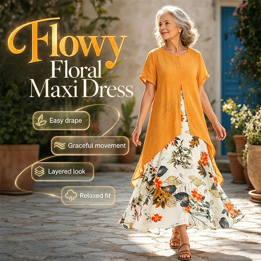 🌸🦋 LIMITED TIME 50% OFF! 👗Floral Layered Dress – Cascading tiers & vibrant blooms – Effortless everyday elegance.
