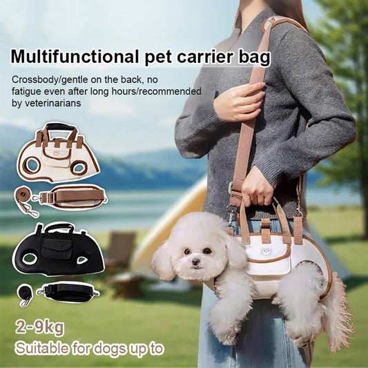 🐶 LIMITED‑TIME 50% OFF! 🐾 Ergonomic Pet Carrier Sling & Hands‑Free Backpack – Horizontal Spine Support, Breathable 3D Mesh, 3‑Way Wear 🐕