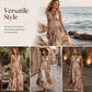 ☀️🌸 LIMITED TIME 50% OFF! 🌴Boho Halter Maxi Dress – Vacation-ready elegance.