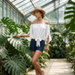 🌸👚 50% OFF! 🎀Off-Shoulder Bow Blouse – Sweet & chic.
