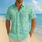 🎉 2026 Sale — Over 36,200 Sold!💞 Men’s Geometric Print Relaxed‑Fit Button‑Down Shirt