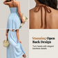 ☀️🌸 50% OFF! 🏖️Halter Striped Maxi – Vacation-ready & effortless.