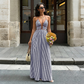 ☀️🌸 50% OFF! 🏖️Halter Striped Maxi – Vacation-ready & effortless.
