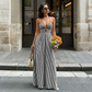 ☀️🌸 50% OFF! 🏖️Halter Striped Maxi – Vacation-ready & effortless.