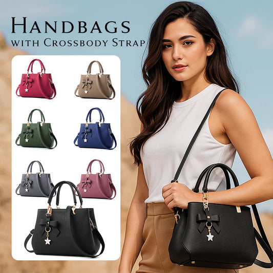 👜🎀 50% OFF! ✨ Women's Fashion Handbag with Crossbody Strap – Large Capacity, Zipper Closure & Bow Decoration – 7 Colors Available