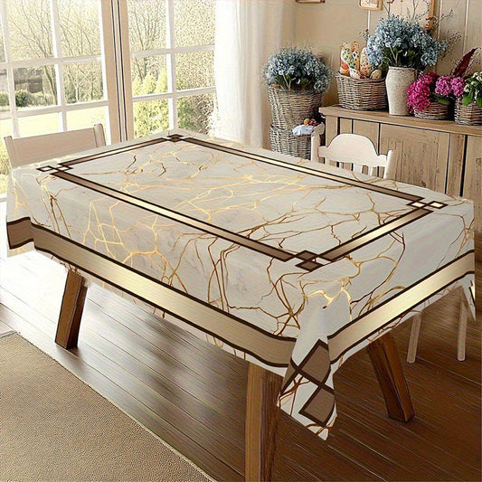 🛡️🧽 50% OFF! 🌊Waterproof Marble Tablecloth – Stain-proof & easy-clean.