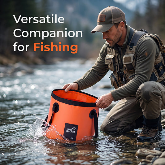 🏕️🪣 50% OFF! Portable Folding Outdoor Bucket – Space-Saving.