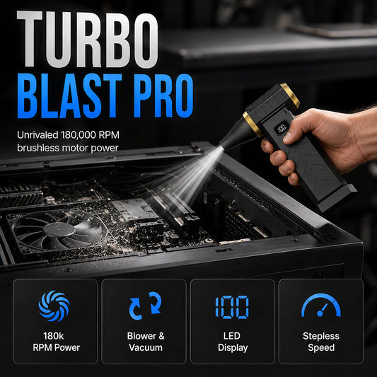 💨 50% OFF NOW! 🔧 Handheld Turbo Blower & Vacuum – 180K RPM, 8000mAh & 2-in-1 🌀