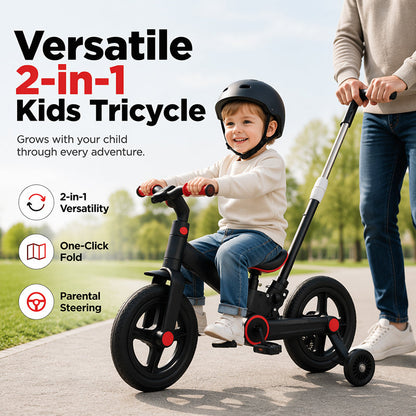 🚲 50% OFF NOW! 🧒 2-in-1 Kids Tricycle & Balance Bike – With Parent Push Handle & Grow-with-Me Design 🛡️