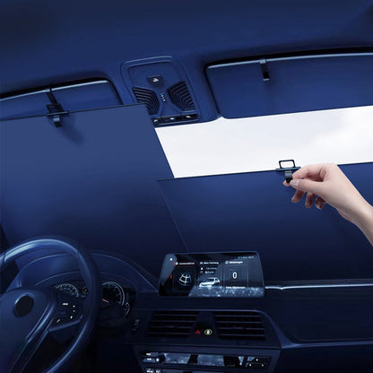 🚗 50% OFF NOW! ☀️ Retractable Windshield Shade – 6-Layer Insulation, Adjustable Width & Secure Mount 🌡️