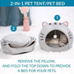 🏕️ LIMITED TIME 50% OFF! 🐾 2-In-1 Pet Tent & Pet Bed – Convertible Cat Cave with Removable Cushion, Spacious Hideaway for Cats & Small Dogs ✨