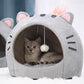 🏕️ LIMITED TIME 50% OFF! 🐾 2-In-1 Pet Tent & Pet Bed – Convertible Cat Cave with Removable Cushion, Spacious Hideaway for Cats & Small Dogs ✨