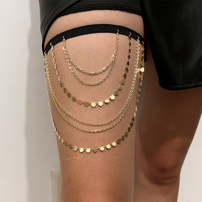 ⏳Limited-time 50% off⏰Multi-Layer Heart Tassel Thigh Chain🦵⛓️