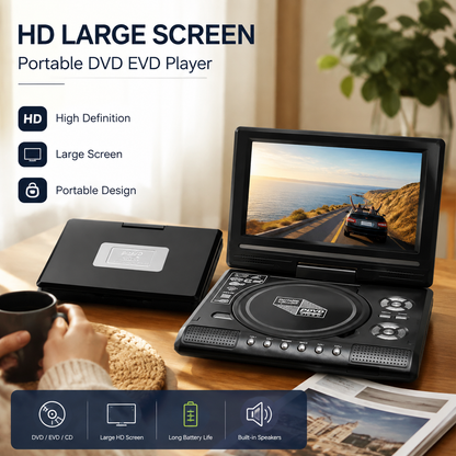 📺 50% OFF NOW! 💿 7.8" Portable DVD Player – HD Screen, Rechargeable & USB/SD Compatible – For Home & Travel 🎬