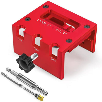 🚪 50% OFF NOW! 🔧 Door Latch Mortising Kit – Precise Cutouts, 3 Depths & Fits 1-3/8" & 1-3/4" Wood Doors 🛠️