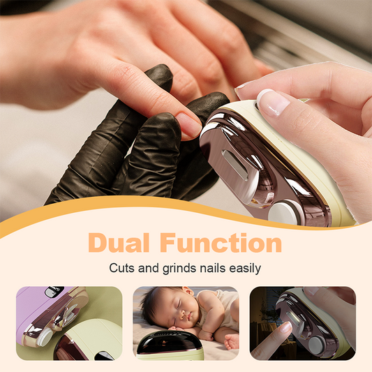💅✂️ 50% OFF! 🔋2-in-1 Safe Electric Nail Clipper – Trims, Grinds & Polishes with LED Light.