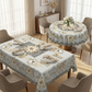 🌸🏗️ 50% OFF! 💫 Embossed Floral Waterproof Tablecloth – Oil-Proof, Wrinkle-Resistant Polyester – Round & Rectangular – Over 25,400 Sold