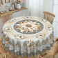 🌸🏗️ 50% OFF! 💫 Embossed Floral Waterproof Tablecloth – Oil-Proof, Wrinkle-Resistant Polyester – Round & Rectangular – Over 25,400 Sold