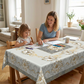🌸🏗️ 50% OFF! 💫 Embossed Floral Waterproof Tablecloth – Oil-Proof, Wrinkle-Resistant Polyester – Round & Rectangular – Over 25,400 Sold