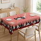 🏡 2026 Sale — Over 15,700 Sold! 🐓 Farmhouse Rooster Tablecloth – Red Buffalo Plaid, Spill Proof & Scalloped Lace Edge 🍽️