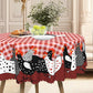 🏡 2026 Sale — Over 15,700 Sold! 🐓 Farmhouse Rooster Tablecloth – Red Buffalo Plaid, Spill Proof & Scalloped Lace Edge 🍽️