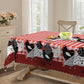 🏡 2026 Sale — Over 15,700 Sold! 🐓 Farmhouse Rooster Tablecloth – Red Buffalo Plaid, Spill Proof & Scalloped Lace Edge 🍽️