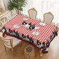 🏡 2026 Sale — Over 15,700 Sold! 🐓 Farmhouse Rooster Tablecloth – Red Buffalo Plaid, Spill Proof & Scalloped Lace Edge 🍽️