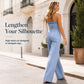 👖✨ 50% OFF! Women Spaghetti Strap Wide Leg Denim Jumpsuit – High Waist, Stretch Denim, S-3XL