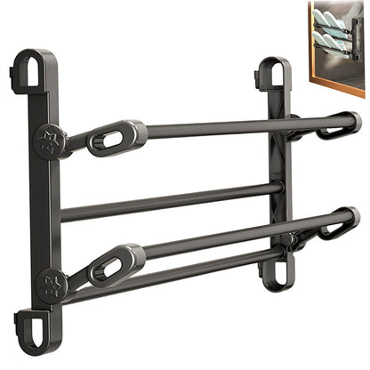 🚪 50% OFF NOW! 👟 Foldable Door Shoe Rack – Wall-Mounted, No-Drill & Two-Tier – Saves Floor Space 🛁