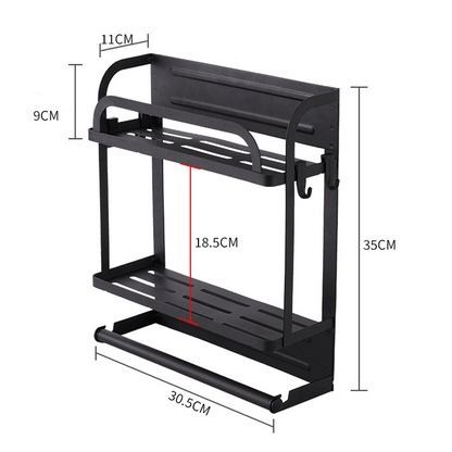 🏠 2026 Sale — Over 13,500 Sold! 🧲 Magnetic Fridge Organizer Rack – Foldable Spice & Paper Towel Holder | Tool-Free Magnetic Mount 🍳
