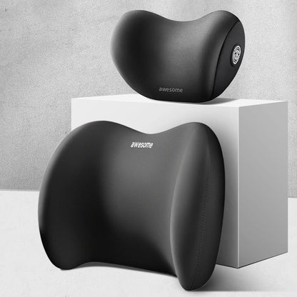 🚗 50% OFF NOW! 🛋️ Headrest & Waist Pillow Set – Memory Cotton, Ergonomic Support & Reduces Driving Fatigue 🌿