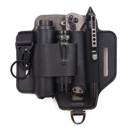 🛠️ 50% OFF NOW! 🔦 PU Leather Tool Holster – Belt Loop, Quick-Access & All-in-One Organizer – For Flashlight, Knife & Keys 🧰